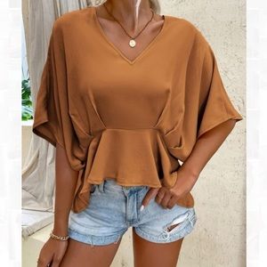 🆕NEW!🛍 Butterscotch Peplum Top